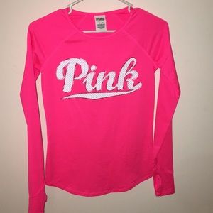 PINK DryFit Longsleeve Workout Tee